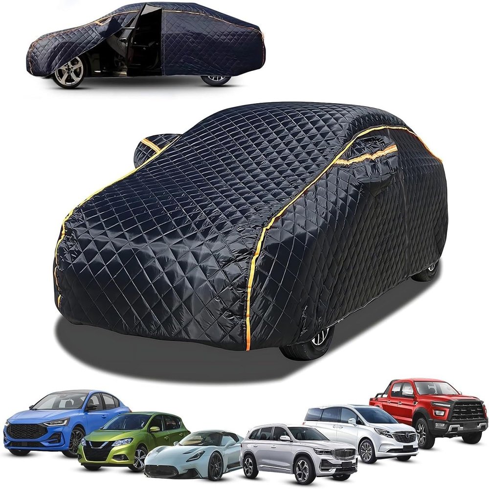 Hail Protector Truck Cover for Chevy Silverado Double Cab LB (8') 2019-2024, Full Exterior Covers, 5 Layers Thicken with Zipper, Anti-Hail, Wind, Sun, Frost & Scratch Protection zcl16