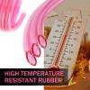 Cuymoap Motorcycle Carburetor Fuel Pipe, 118" Flexible Sealing Rubber Hose, Cuttable Plug-in Heat-resistant Exhaust Pipe, Oil Tube Replacement for Go Kart Moped ATV Dirt Bike (Pink) view 4