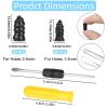 Screw in Tire Plugs Kit - 40PCS Tire Repair Rubber Nails & Tire Plug Screws for Car, Motorcycle, Truck Tires, Quick DIY Emergency Flat Tire Fix view 2