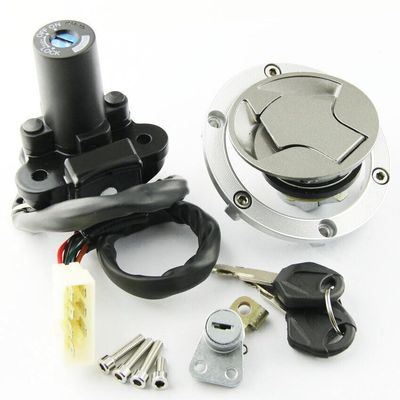 Reckkiiaotu Motorcycle Ignition Switch Lock Set w/Keys Gas Cap & Seat Lock for Kawasaki Ninja 250R EX250 (2008-2012) /Ninja 300 EX300 2013-2017