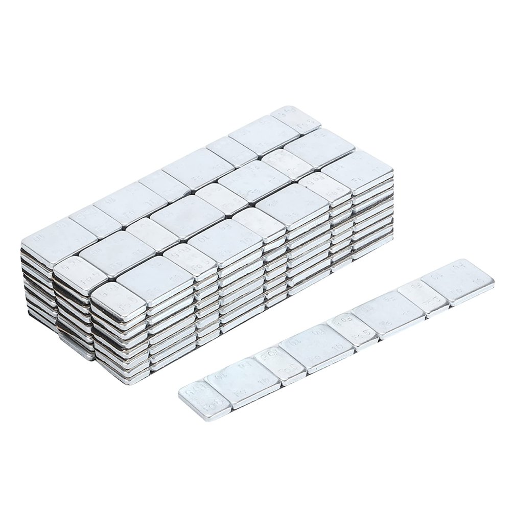 HERCHR Stick on Wheel Weights, Adhesive Backed Wheel Weights Balancing Blocks for Cars, Trucks, SUVs, Motorcycles, Low Profile (5g+10g*25 Strips)