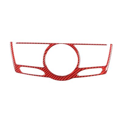 Compatible with 2013-2018 Nissan Pathfinder Soft Carbon Fiber Car Navigation Screen Button Frame Sticker Interior Protection Accessories(Red)