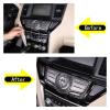 Compatible with 2013-2018 Nissan Pathfinder Soft Carbon Fiber Car Navigation Screen Button Frame Sticker Interior Protection Accessories(Red) view 4