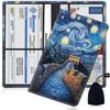 Car Document Holder with Magnetic Shut, Car Registration and Insurance Card Holder, Vehicle Glove Box Organizer Documents, Driver License, Auto Paperwork Organizer Wallet, Starry Great Wall Pattern view 1