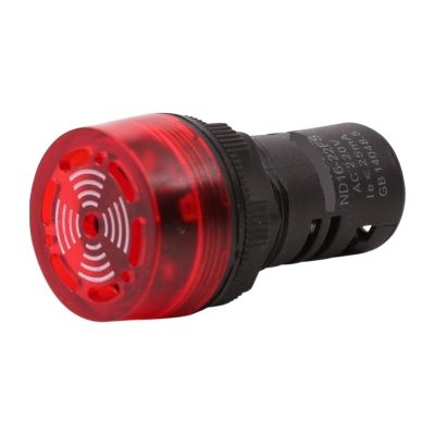 ND16-22FS 22mm AC220V Buzzer with LED, Intermittent Tone, Red Flashing(AC/DC24V)