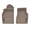 WeatherTech Custom Fit FloorLiners for Porsche macanelectric - 1st Row (4519101), Tan view 1