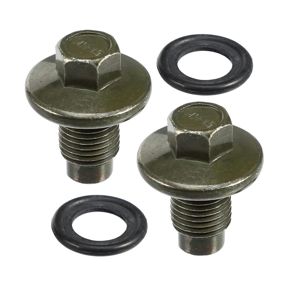 Edinstry 2 Pcs M14x1.5 Engine Oil Drain Plug with Gasket for Ford Ecosport, C-Max, Transit, Jaguar XK8 - OE 1013938