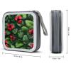 QMNLKH CD Case 40 Capacity Hard Plastic DVD Case Holders Vegetation Leaves with Hibiscus Flowers Disc Cases Torage Binder Wallet for Car Home Travel view 2