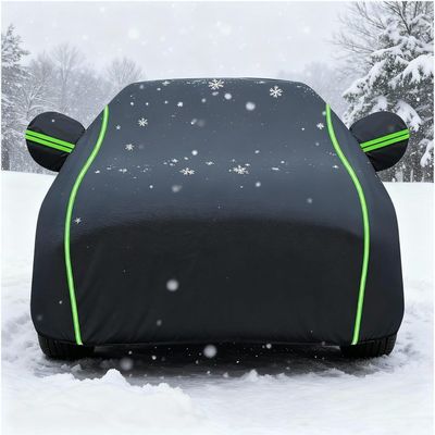 Waterproof Car Cover Custom Fit for Jeep Wrangler 2 Dr, Waterproof Full Car Covers with Door Zipper, Sun Rain Snow UV Dust Resistant for All Seasons