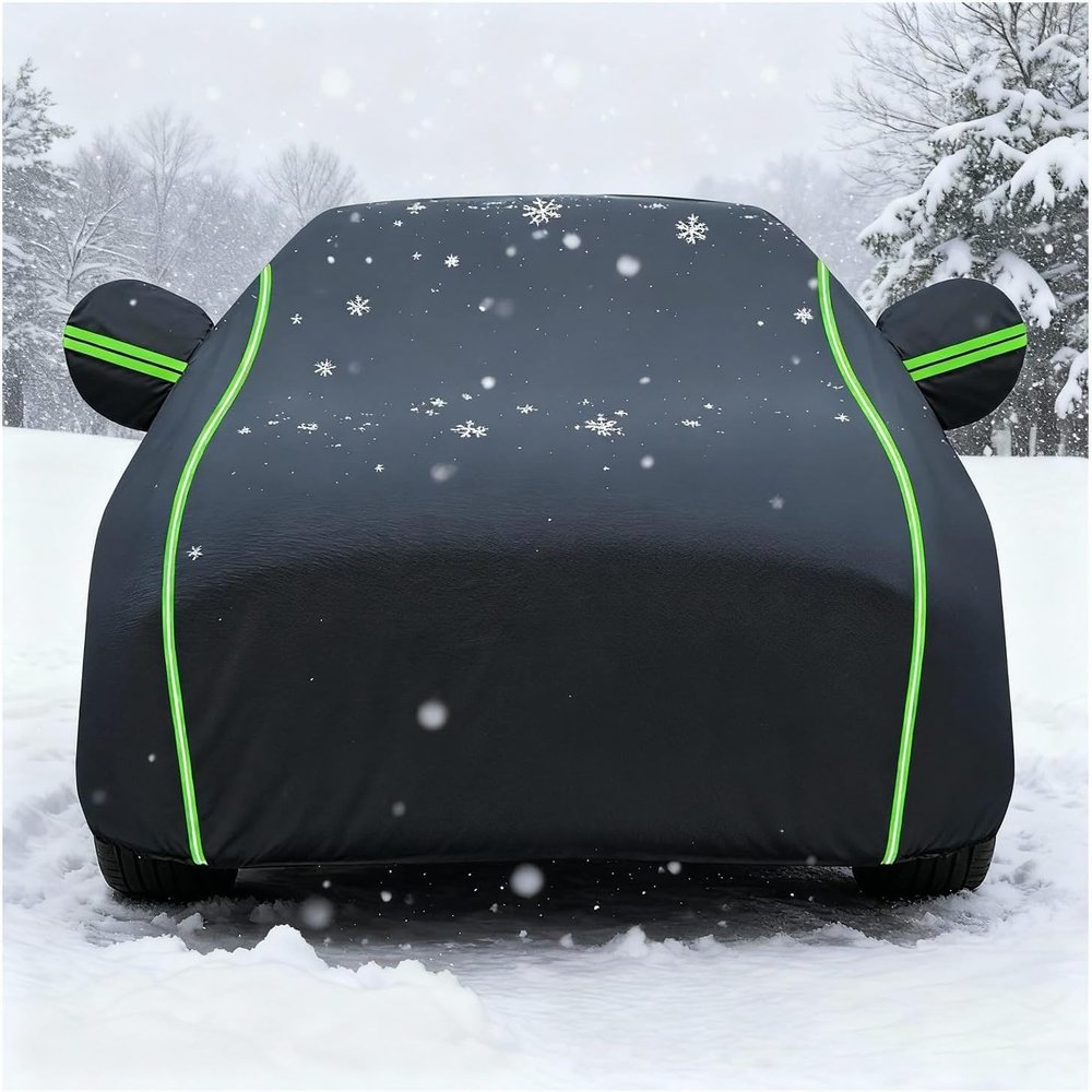 Waterproof Car Cover Custom Fit for Jeep Wrangler 2 Dr, Waterproof Full Car Covers with Door Zipper, Sun Rain Snow UV Dust Resistant for All Seasons