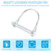 PATIKIL Trailer Coupler Pin 5/16" x2-3/16, 10 Pcs Wire Lock Safety Shaft Locking Round Pto Pins for Farm Trailers Lawn Hitches Garden Tractor Kayak Boat, Silver (8x55mm) view 4