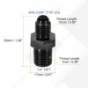 HARFINGTON 4AN Male to 1/4" NPT Male Straight Flare Adapter Pipe Thread Fitting Adapter Aluminum Fuel Hose Line Fitting for Vehicles, Black view 2