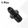HARFINGTON 4AN Male to 1/4" NPT Male Straight Flare Adapter Pipe Thread Fitting Adapter Aluminum Fuel Hose Line Fitting for Vehicles, Black view 3