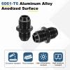 HARFINGTON 10AN Male to 10AN Male Straight Flare Adapter Pipe Thread Fittings Adapter Aluminum Fuel Hose Line Fittings for Vehicle,Black view 4