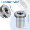 JERBOR 4pcs Weld-On Nuts, 1/2"-13 Thread Long Threaded Stepped Female Weld Nut, Female Weld Nut for Steel Chassis Mounting Tab view 3