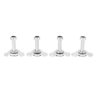 Keenso L Track Threaded Double Lug Stud Fitting Set, Metal Threaded Double Stud Lug Fitting Tie Down for Truck Bed Trailer Cargo Control Pickup RV ATV