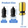 abcrelax 30PCS Tire Repair Rubber Nail, Vacuum Tire Repair Kits Spiral Rubber Nails, with Box and Screwdriver, for car, Motorcycle, Truck, Tractor Tire Puncture Repair view 2