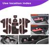 VEIROOM Cup Holder Mats for Kia K5 2025 2026, 12Pcs/Set Soft Non-Slip Waterproof Coaster Door Slot Insert Mats Liner for 2026 2025 Car Accessories Black view 2