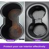 VEIROOM Cup Holder Mats for Kia K5 2025 2026, 12Pcs/Set Soft Non-Slip Waterproof Coaster Door Slot Insert Mats Liner for 2026 2025 Car Accessories Black view 3