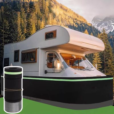 Camper Skirting for Winter, Travel Wheel Skir All-Season Available, Convenient Storage Rv Skirt with Nylon Buckle, for 5th Wheels Mobile Home(H 95cm(3ft),L 28m/91.9ft)