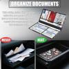 Car Registration and Insurance Holder, Waterproof PU Leather Auto Truck Document Holder for Men Women, Vehicle Glove Box Organizer with Magnetic Shut for Cards, Driver License, Whale Cartoon Pattern view 4