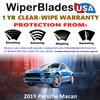 Wiper Blades fits Porsche Macan 2019 Set/3 w/1yr Wear Warranty -EZ Install view 3