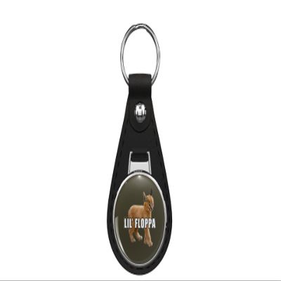 1080 Graphics Floppa peeker meme peeking Big floppa baby caracal Leather Keychain Stainless Steel Ring for Keys, Bags, or Backpacks
