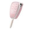 CHATYYD Key fob Cover for Chrysler, Soft TPU Car Key Cover Case for 2005-2009 Jeep Commander Grand Cherokee Chrysler 300 Dodge Charger Durango Accessories(4 Buttons) (Pink) view 1