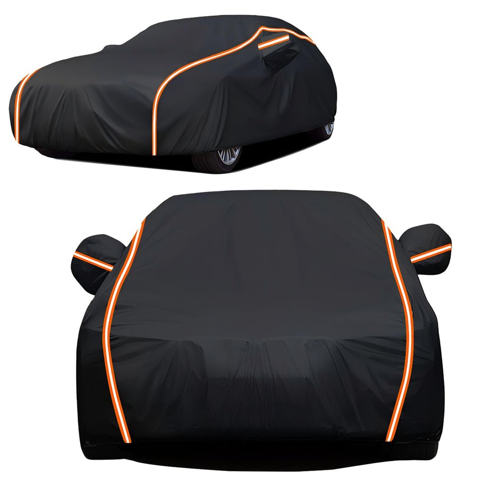 Out Door Full Car Covers for Volkswagen Touareg (2010-2014) (SUV),Waterproof Car Cover,Sunproof,Snowproof,Waterproof and Dustproof All Seasons(with Zippered Door and Windbreak)