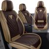 JARMAY Car Seat Cover for Dodge Challenger 2008-2023, Waterproof Durable Premium Leather Seat Cover, Comfortable Breathable Personalized Sports seat Covers.(2 Seats Standard,Cream Coffee) view 1