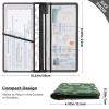 Bolaz Green Dinosaur Car Registration and Insurance Holder Leather Vehicle Document Glove Box Organizer for License Cards Accessories view 3