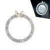 Qurbuns Bling Push Start Button Decoration Ring, Sparkling Butterfly Car Engine Start Button Cover Ring with Rhinestone, Key Ignition Knob Bling Rings for Women, Universal for Most Cars (White) view 1