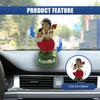 KPFILEH Solar Powered Hula Girl Dancing Car Dashboard Decorations, Cute Swing Hawaiian Auto Dash Figure Ornament with Shaking Head, Vehicle Interior Accessories for Car, Home, Desktop(Red) view 4