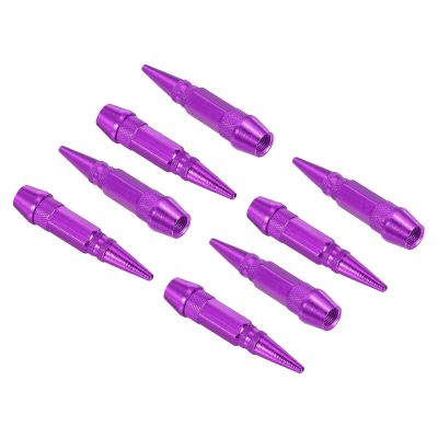 PATIKIL 8 Pcs 60mm Spiked Shape Tire Valve Stem Caps Car Wheel for Car Purple