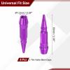 PATIKIL 8 Pcs 60mm Spiked Shape Tire Valve Stem Caps Car Wheel for Car Purple view 2