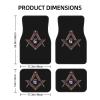 Freemason Masonic Car Floor Mats Anti-Slip Car Foot Pads Universal Fit Most Sedan Truck SUV Vans Car Foot Pads Set of 4 Pieces view 2