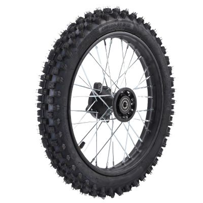 OPPWONG Front Wheel Rim Tire Assembly, 14 Inch 60/100-14 Size 15mm Axle High Strength Rubber Enhanced Traction Dirt Bike Wheels with Anti Explosion Design for CRF 70/90 TTR KLX