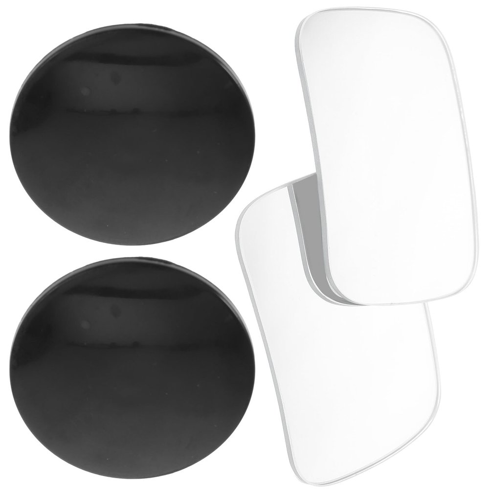 Abaodam 2pcs Frameless Adjustable Blind Spot Mirrors for Cars and Motorcycles Wide-angle Convex Rear View Mirrors with Adhesive PP and Glass Material for Enhanced Driving Safety and Easy