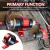 Hovom Fuel Filter Mounting Bracket, 50mm Fuel Pump Clamp Holder with Rubber Inner Ring, Aluminum Alloy Mounting Cradle Bundle Holder for Oil/Fuel/Gas Pumps, Universal Car Accessories (Red) view 4