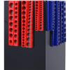 Magnetic Socket Organizer Set 6-Piece 141 Capacity with Non-Scratch Rubber Base Red Blue Color Coded Socket Trays for 1/4" 3/8" 1/2" Drive Metric SAE Strong Hold Tool Box Organizer view 2