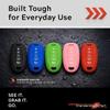StandardAutoPart Silicone Key Fob Cover for Hyundai Elantra (2021-2023) Elantra Hybrid (2021-2024) Elantra N (2021-2024) Soft Rubber Protective Case (Double Black - 2 Pack) view 2