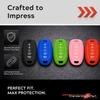 StandardAutoPart Silicone Key Fob Cover for Hyundai Elantra (2021-2023) Elantra Hybrid (2021-2024) Elantra N (2021-2024) Soft Rubber Protective Case (Double Black - 2 Pack) view 3