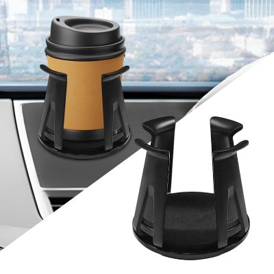 VCYOPN Car Slim Can Cup Holder Adapter, Wiggle-Free Drink Holder Insert Expander with Adaptive Clamping Arm, Self-Adhesive Beverage Storage Rack Insert for SUV Sedan Truck