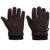 URBAN BUCK Mens Sheepskin Leather Motorcycle Gloves Touchscreen Adjustable Wrist Strap & Knit Cuff Warm Winter Allen Riding Glove Black (XXL) view 1