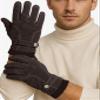 URBAN BUCK Mens Sheepskin Leather Motorcycle Gloves Touchscreen Adjustable Wrist Strap & Knit Cuff Warm Winter Allen Riding Glove Black (XXL) view 2