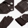URBAN BUCK Mens Sheepskin Leather Motorcycle Gloves Touchscreen Adjustable Wrist Strap & Knit Cuff Warm Winter Allen Riding Glove Black (XXL) view 3