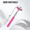 SWPHRT Car Side Mirror Squeegee, Retractable Vehicle Rear View Mirror Wiper with Anti-Slip Handle, Portable Auto Rearview Squeegee Cleaner for Car Raindrop, Universal Fit (Pink/Red Flag) view 2