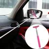 SWPHRT Car Side Mirror Squeegee, Retractable Vehicle Rear View Mirror Wiper with Anti-Slip Handle, Portable Auto Rearview Squeegee Cleaner for Car Raindrop, Universal Fit (Pink/Red Flag) view 4