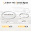 SRIAOO 108-1 108-8 Fuel Bowl Inlet Gaskets 4 Pack, 9/16" & 7/8" ID Aluminum Washers for 9/16"-24 & 7/8"-20 Inlet Fittings, Compatible with Holley 4150 4160 Center & Side Hung Float Bowl Carbs view 2