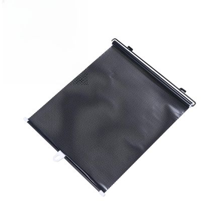 MotorCart Basics 2 Set Retractable Car Sun Shade Curtain Black PVC Window Roller Shades for Vehicle Privacy Heat Reduction UV and Glare Protection Easy Install Side Window Covers